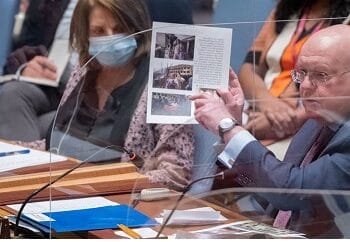 Vassily Nebenzia, UKRAINE, Russia accuses US, biological military operation, Kyiv 