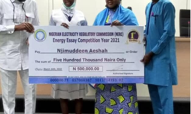Aaeshah Najmuddeen, Ilorin, female student, NERC, National Energy Essay Competition