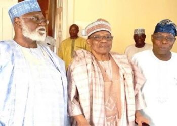 Olusegun Obasanjo, Abdulsalami Abubakar, Aliyu Gusau, Ibrahim Badamasi Babangida, Minna, Meeting