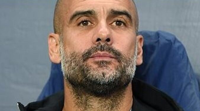 MANCHESTER CITY VS FEYENOORD, Champions League, Pep Guardiola, Scratches on face