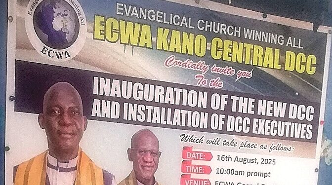 JUSTICE DEFIANCE, ECWA leadership, Illegality, Kano Central DCC, Inauguration, Court orders
