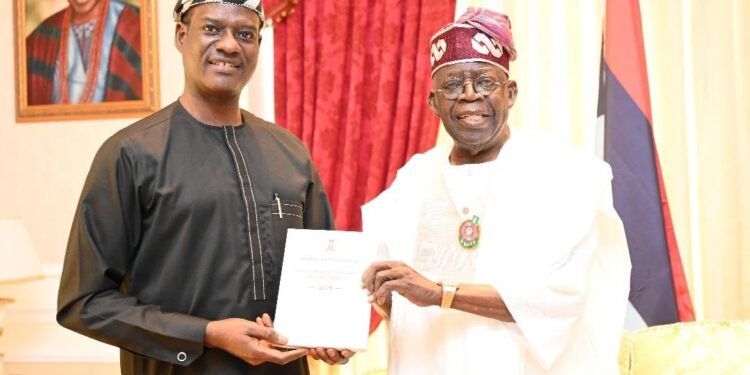 President Bola Tinubu and Taiwo Oyedele